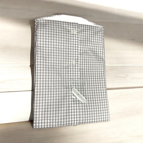 Joseph Abboud Modern Fit Dress Shirt 15.5 32/33 or 16 32/33| Brown & White Check - Picture 4 of 5